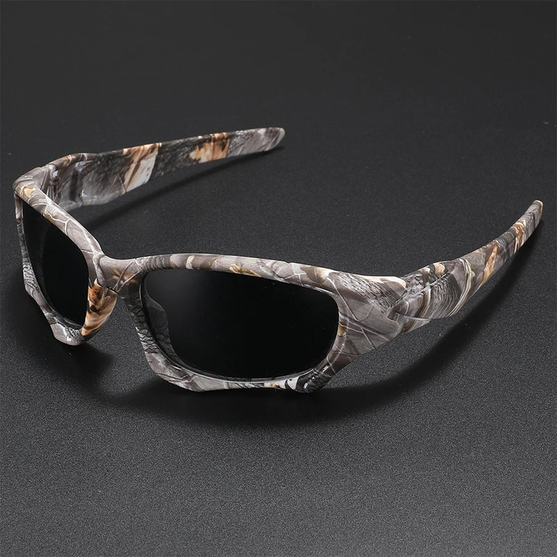 Outdoor Sports Polarized Sunglasses Men & Women Curve Frame Sun Glasses Stress-Resistant Lenses