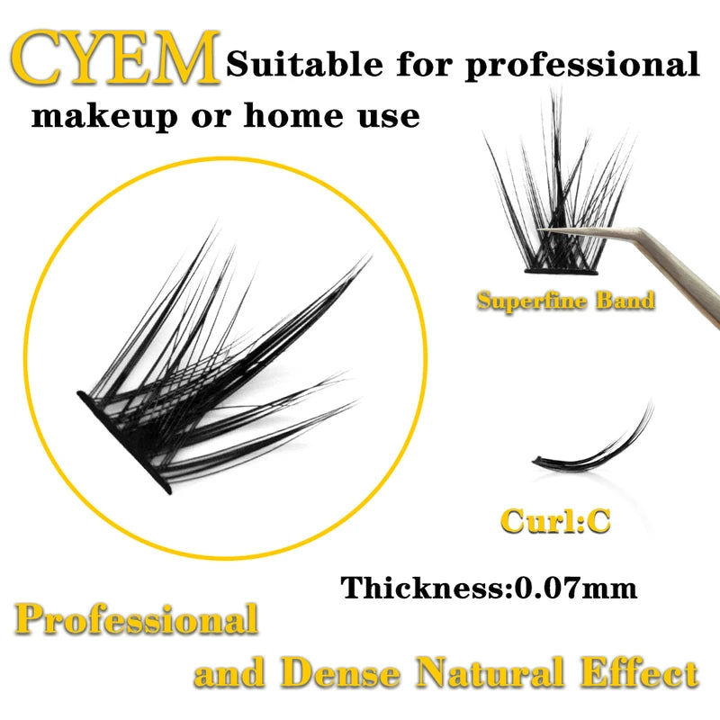 False Eyelash Bundles 3D Russian Volume Mink Faux Individual Lashes