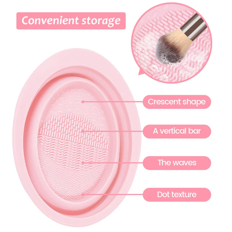 34-Piece Makeup Tools Kit with Brush, Sponge, Remover & Bag - Multiple Colors