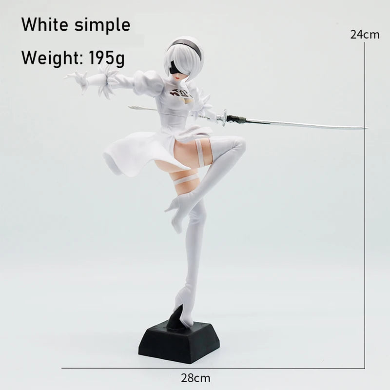 Anime Collectible Model Statue - Black & White PVC Desktop Decoration