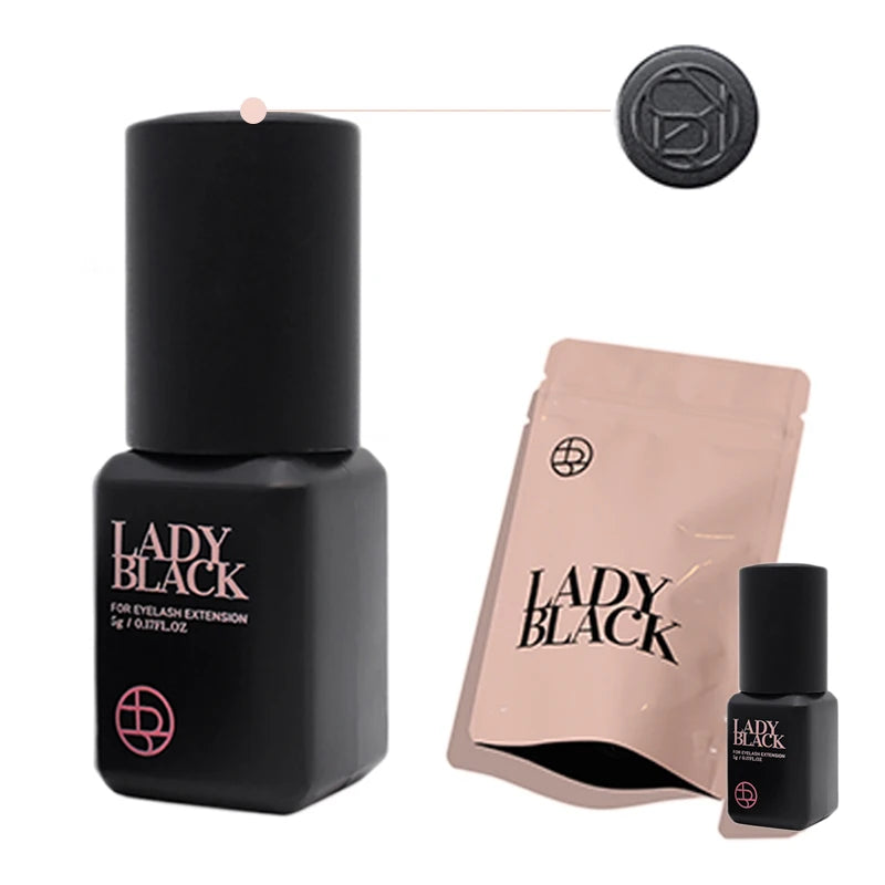 Korean Fast-Drying Strong False Eyelash Extension Glue 5ml - Black