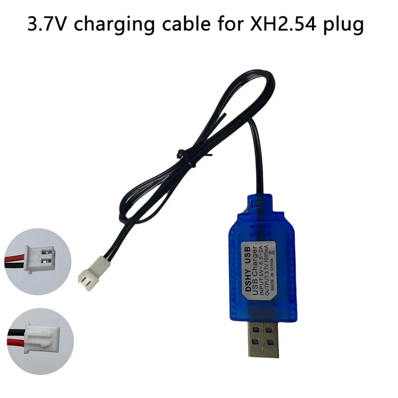 USB Charging Cable with Indicator Light and Protection for 3.7V Battery