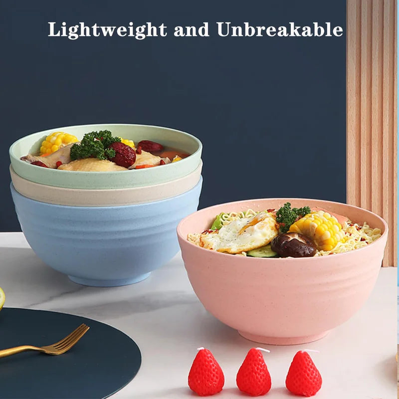 4-Piece Non-Fragile Grain Bowl Set - 24 Oz Microwave & Dishwasher Safe