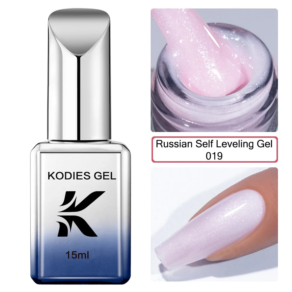 Self Leveling Gel Nail Polish 15ml Semi-Permanent UV French Manicure