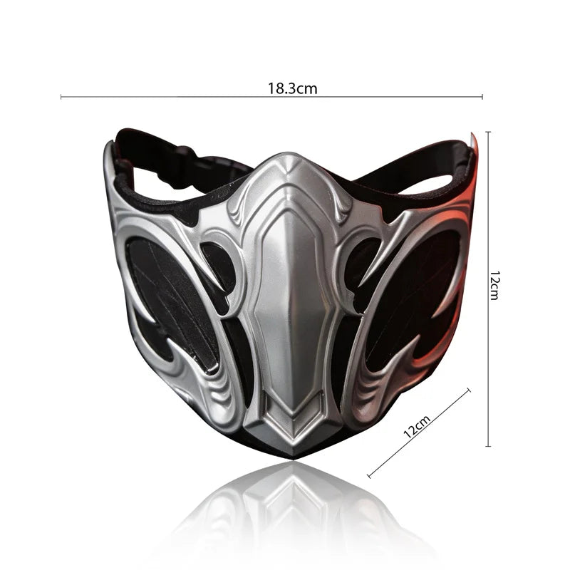 Role Play Costume Mask for Mortal Kombat Sub Zero Cosplay Halloween Party Accessory