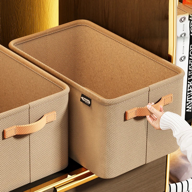 Clothes Organizer Storage Box for Pants and Sweaters - Foldable, Dustproof, Space-Saving Wardrobe Drawer