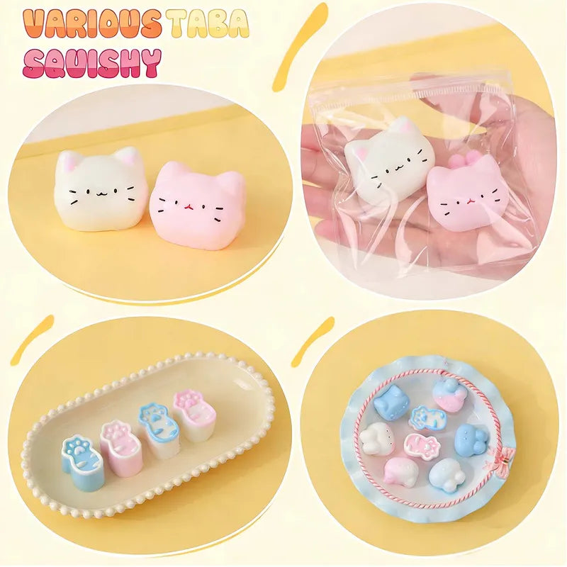 Animals Shape Rubber Squishy Kit with Tools 50ml Silicone Mold Fufu