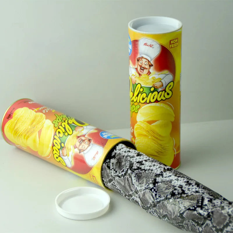 Halloween Fake Potato Chips Can Snake Prank Toy - Scary Joke Party Prop