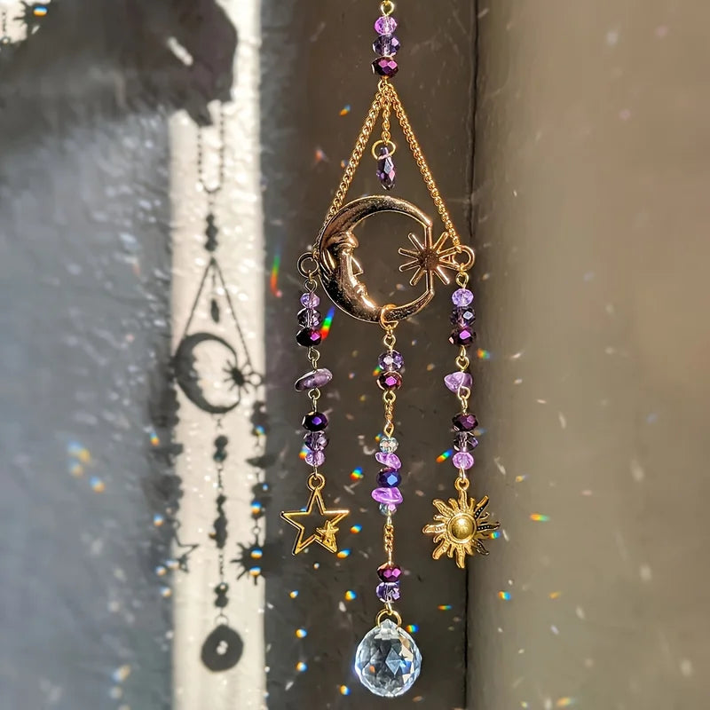 Celestial Moon Goddess Crystal Sun Catcher for Home & Garden Decor