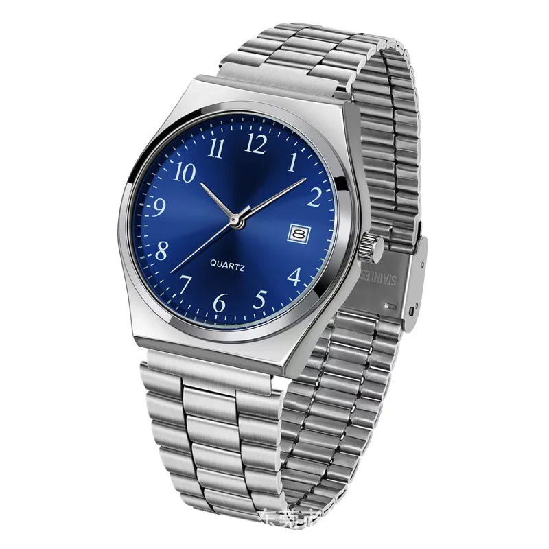Casual Digital Ladies Watch with Stainless Steel Band - Multiple Colors
