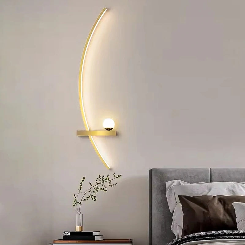 Modern LED Wall Sconce - Minimalist Stripes Decorative Lighting for Bedroom & Living Room