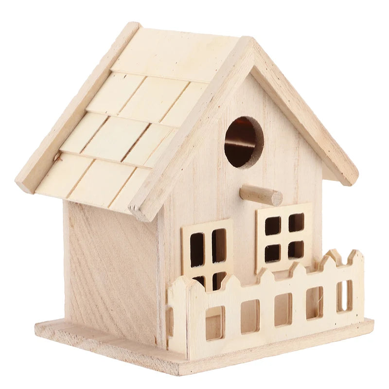 Outdoor Wooden Bird House Nests for Parrots & Small Birds - Hanging Breeding Box
