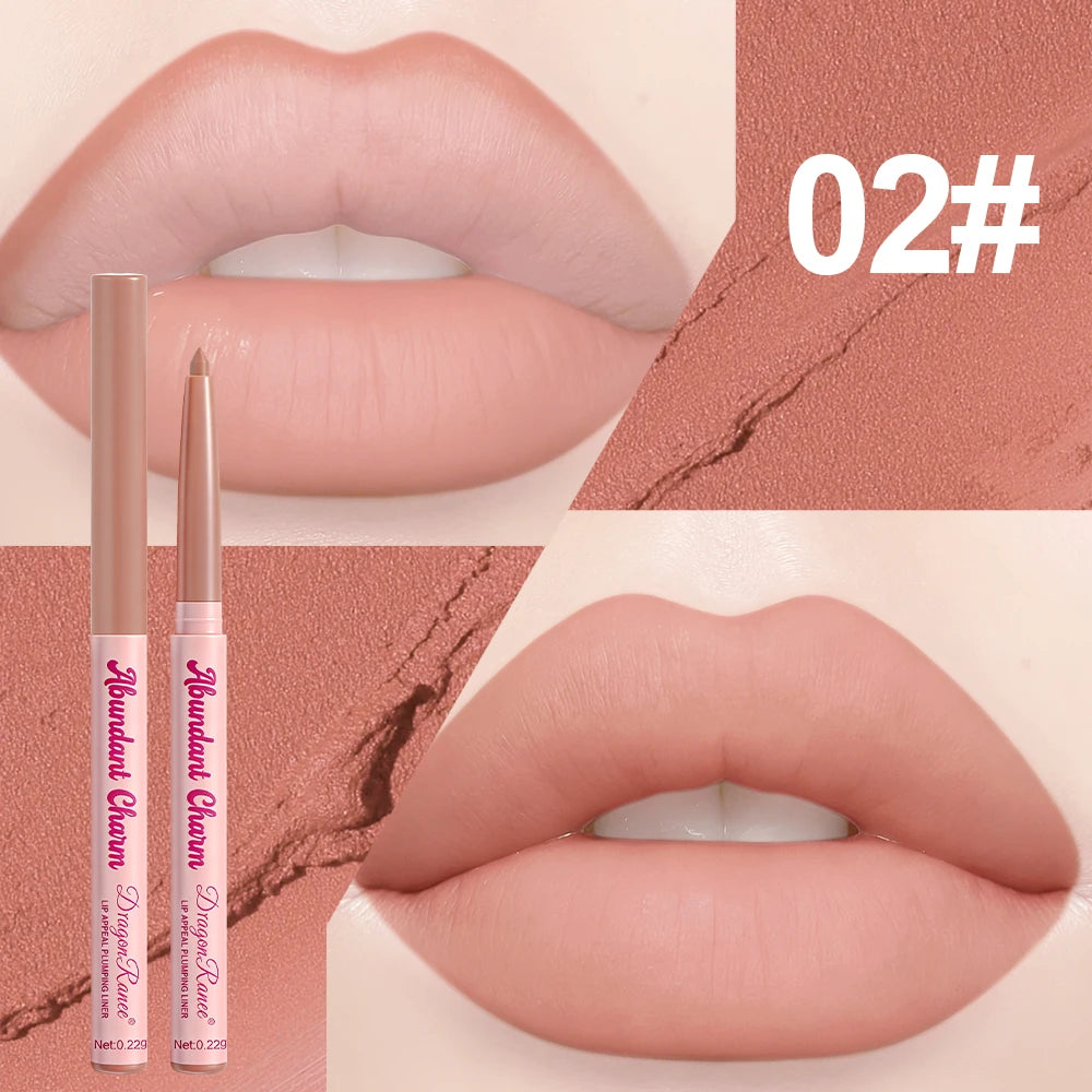12 Colors Matte Waterproof Lip Liner Pencil - Long Lasting, Nude & Bright Shades