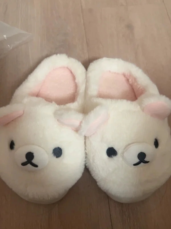 Winter Warm Non-Slip Cotton Slippers for Women Men Couples Indoor Outdoor Home