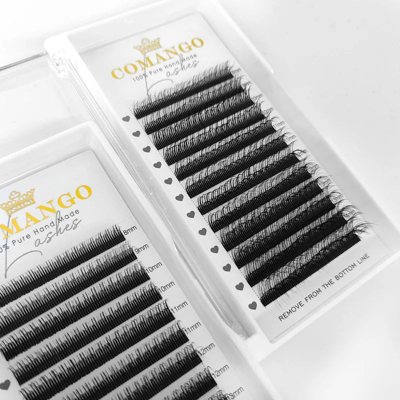 Multi Layer False Eyelash Extensions 12 Rows Natural Black Fluffy Volume Lashes