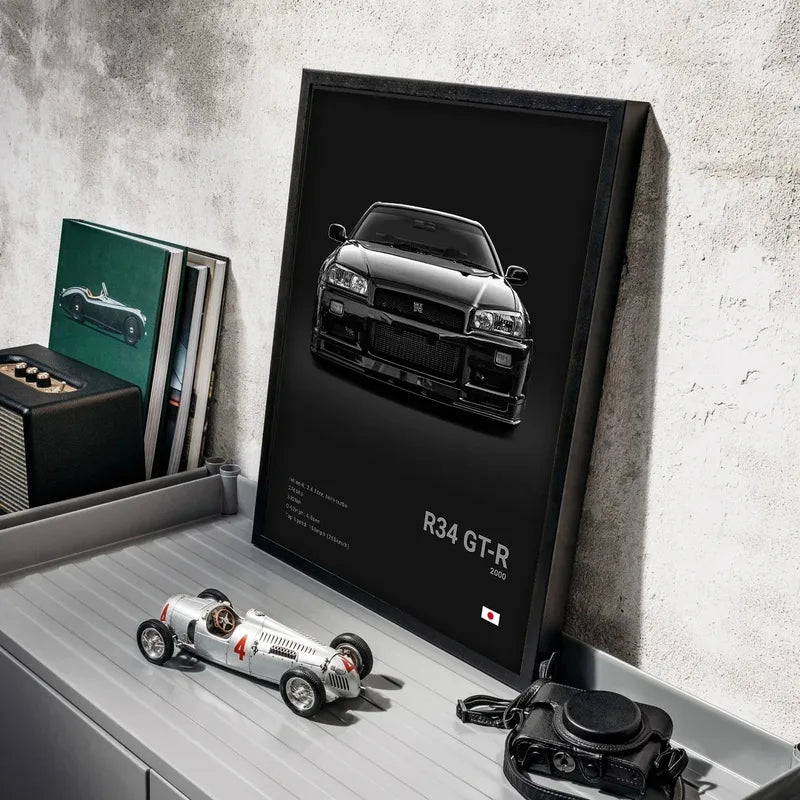 Car Wall Art Canvas Prints - Japan Super Sport Car Poster Wall Decor