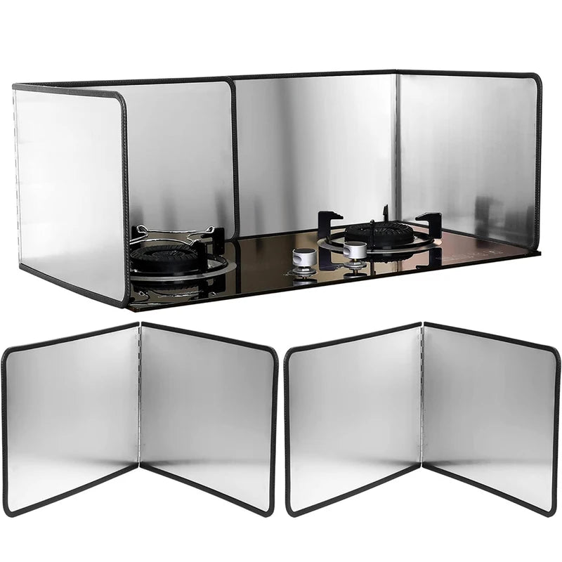 Foldable Stainless Steel Oil Splash Guard for Stove Top Kitchen Safety