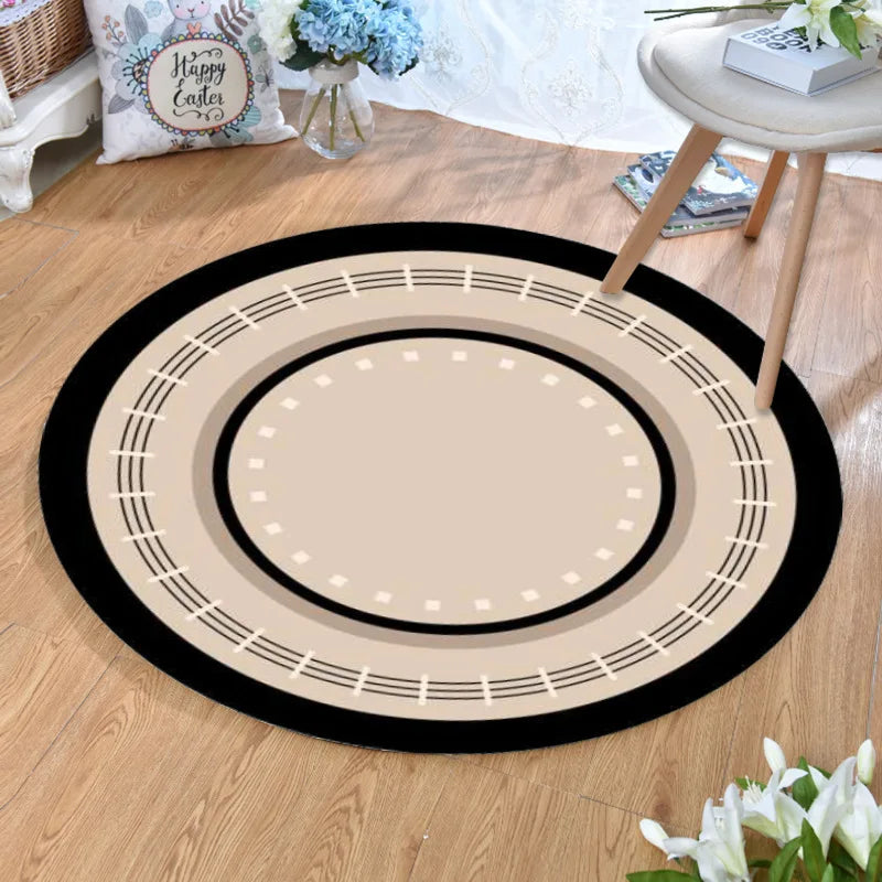 Luxury Round Carpet Bedside Rug for Living Room Bedroom Home Decor