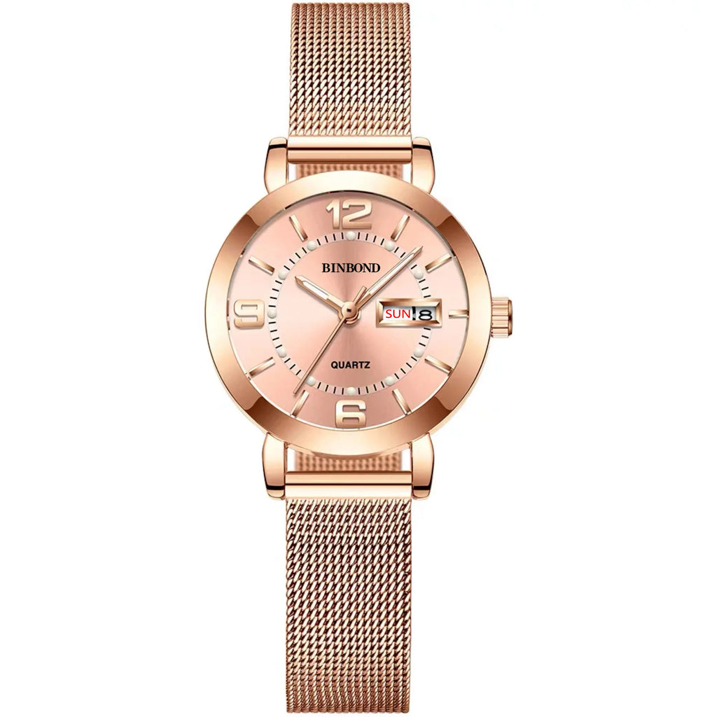 Luxury Quartz Women’s Watch Waterproof Auto Date Fashion Casual Luminous Business Watch