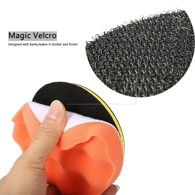 8 Pcs Car Polishing and Buffing Sponge Pads Kit - Auto Waxing and Cleaning