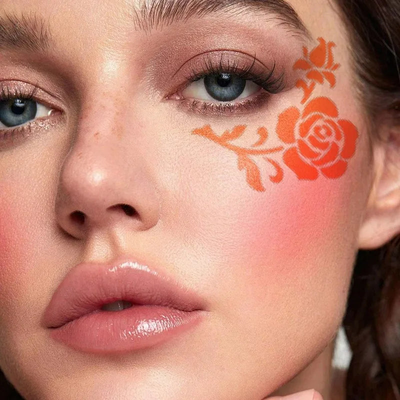 16pcs Reusable Face Painting Stencils for Children Cartoon Flower Heart Body Art