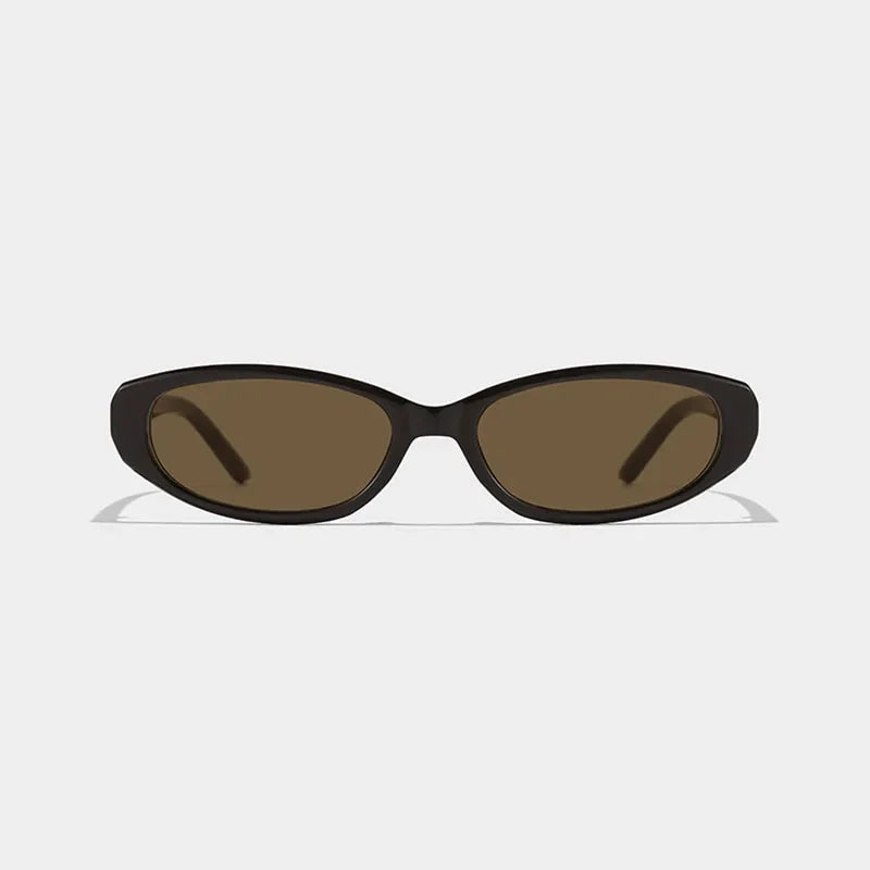 Small Oval Sunglasses for Women & Men - Y2K Narrow Rectangle Vintage Hip Hop Shades