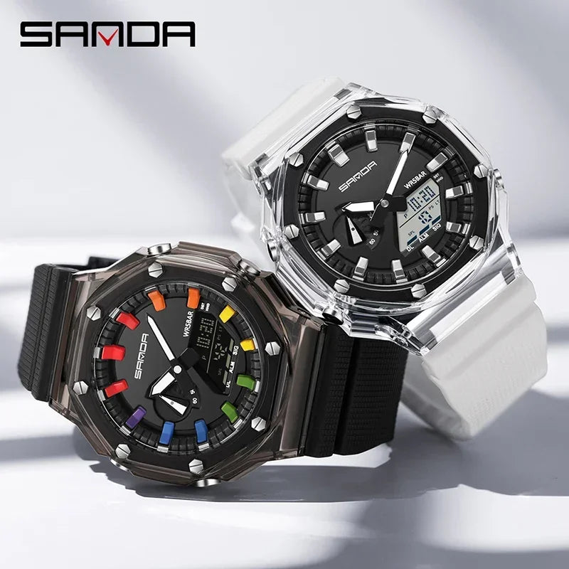 LED Digital Outdoor Military-Style Wristwatch with Alarm & Stopwatch
