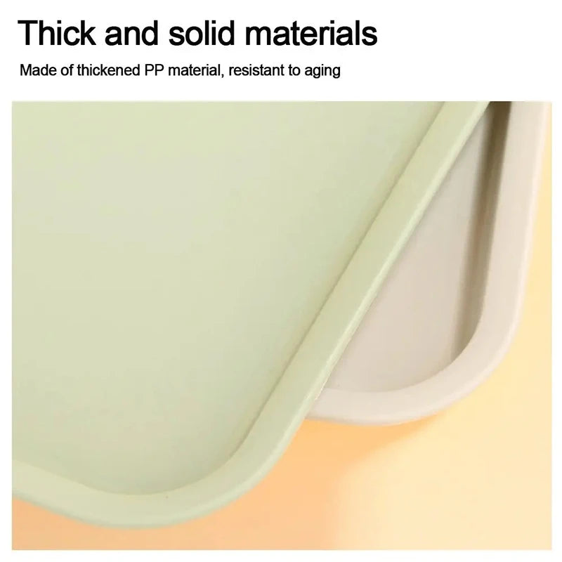 Rectangular Plastic Food Storage Tray - Multi-Color Food Serving Plate