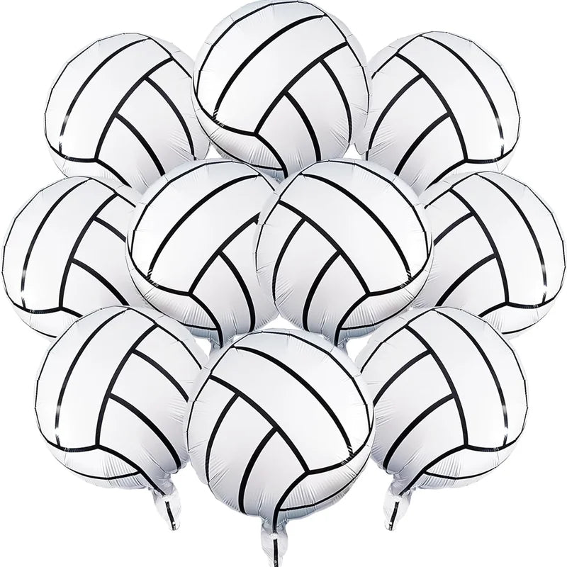 10 Pcs 18-Inch Sports Balls Party Supplies for Kids' Birthdays - Baseball, Golf, Rugby, Volleyball