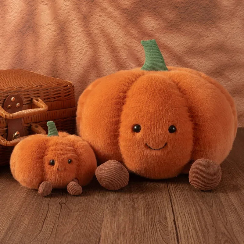Cute Cartoon Pumpkin Plush Toy - Halloween Decor & Holiday Throw Pillow