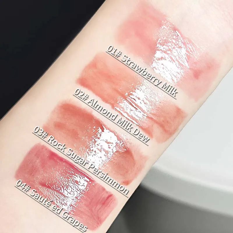Moisturizing Lip Gloss Set - 4 Shades, Long-Lasting & Easy to Apply for Beginners