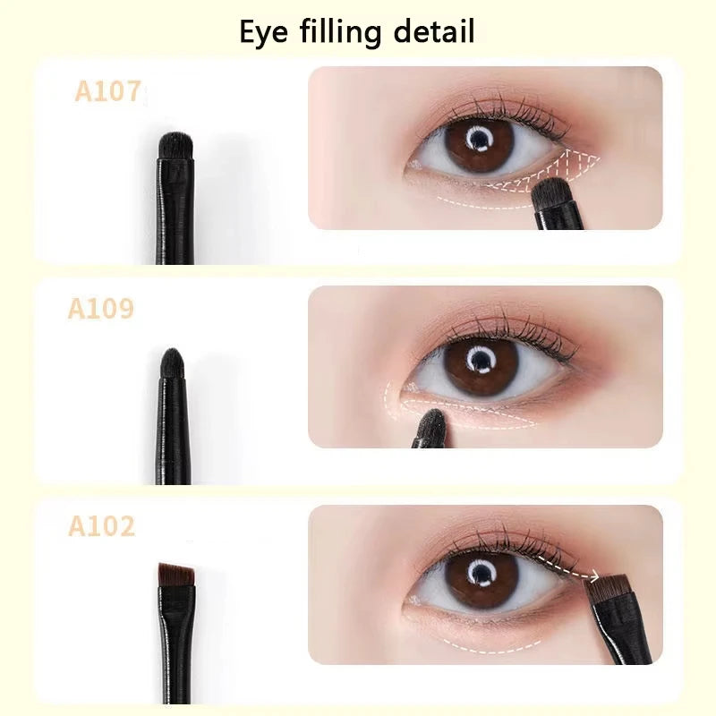 6-Piece Eye Makeup Brush Set - Professional Soft Contour & Detail Brushes
