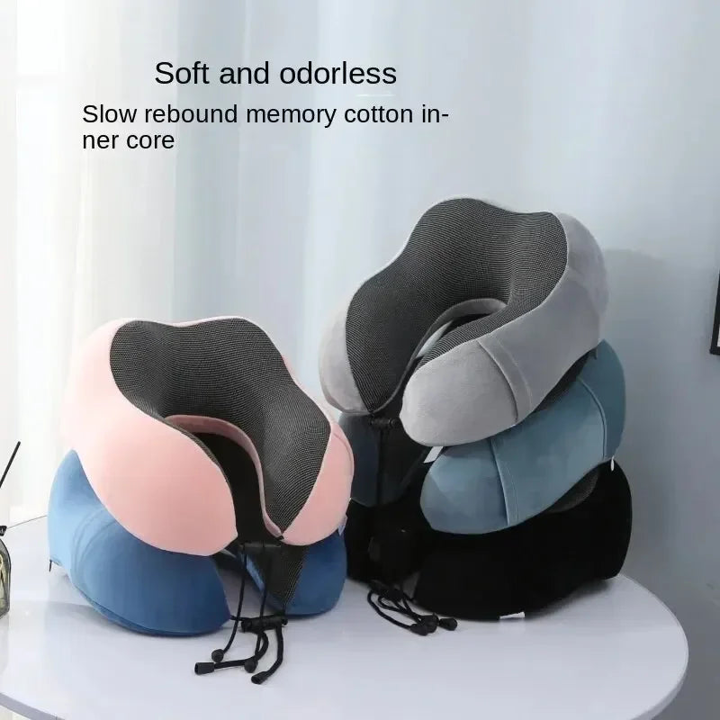 Travel Neck Pillow with Memory Cotton U-Shape for Motor Cars & Airplanes