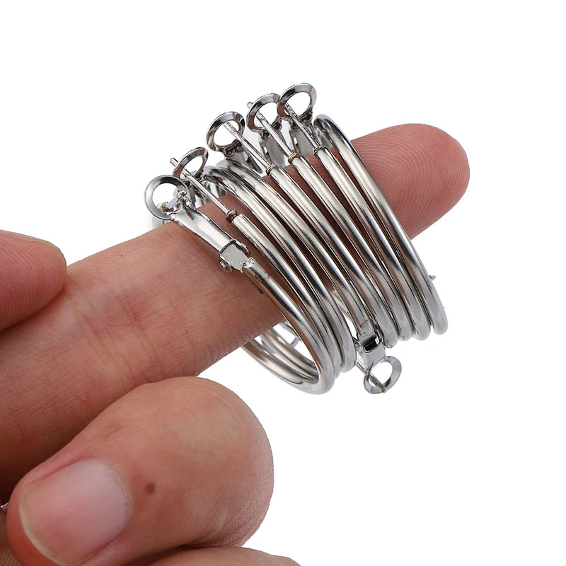 Stainless Steel Hoop Earrings Set - Large Round Earrings for Women Jewelry Making DIY