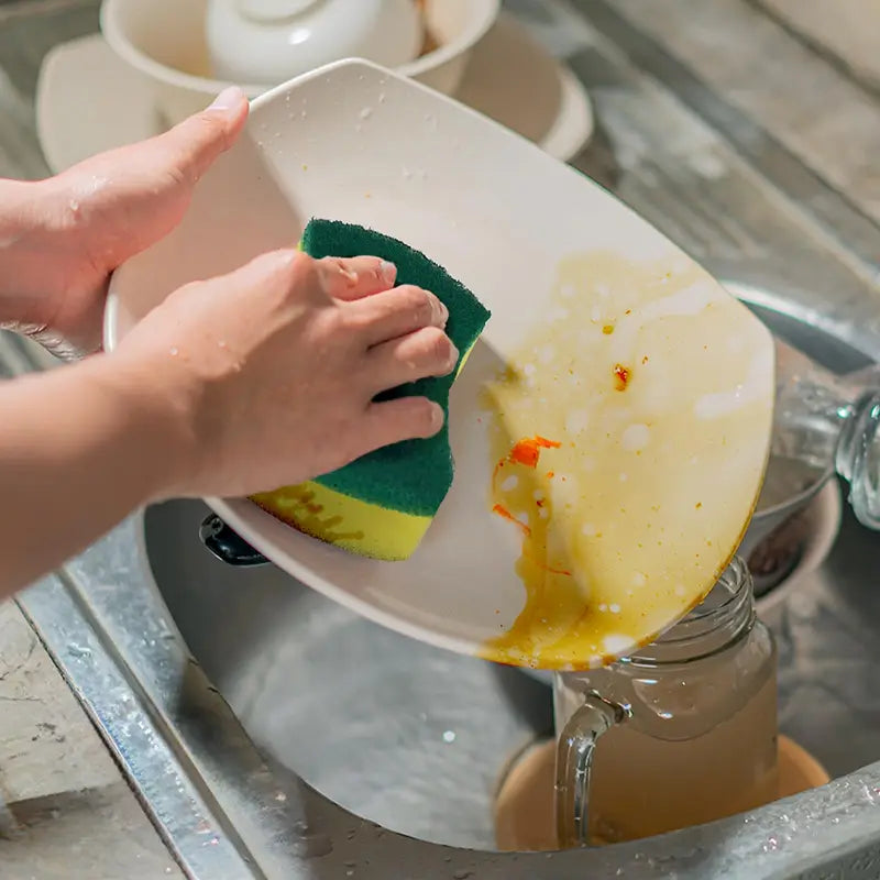 Double-Sided Dishwashing Sponge with Nano Emery Magic Cleaning Brush - Kitchen Scrubber Set