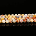 Natural Stone Crazy Lace Agate Bead Set - Round Loose Spacer Beads for Jewelry Making