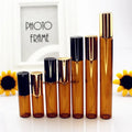 Mini Perfume Spray Bottles Set - Amber Glass Vials with Gold Silver Caps, 5ML-20ML, Portable Sample Bottles
