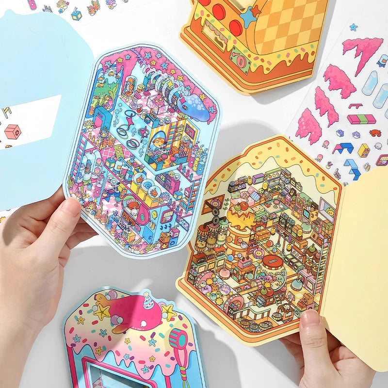Kawaii Starry Sky Scene Sticker Set for Kids DIY Craft Cabin Decor Festival Gift