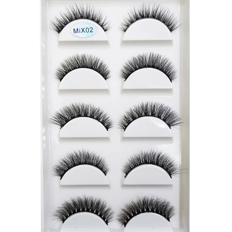 3D Mink False Eyelashes - Soft Cat Eye Makeup Lashes, Faux Cils, Multiple Colors