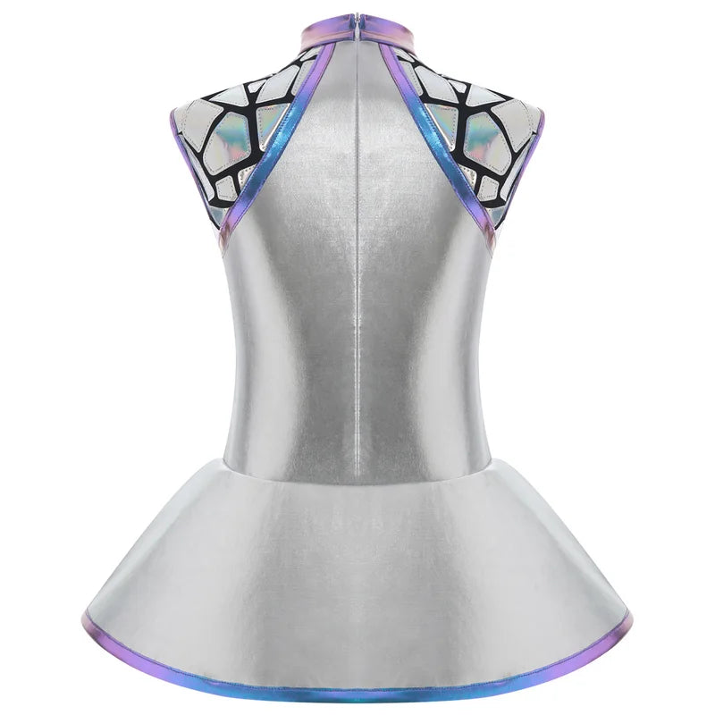 Girls Alien Cosplay Costume Space Spacecraft Tutu Dress for Roleplay & Halloween