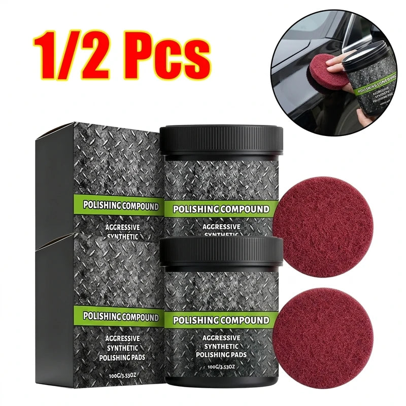 Car Polishing Paste Set for Scratch Removal & High Gloss Finish - Includes Sponge