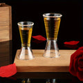 2-Pack Double-Headed Measuring Cups for Bar and Kitchen Use - Accurate & Easy to Use