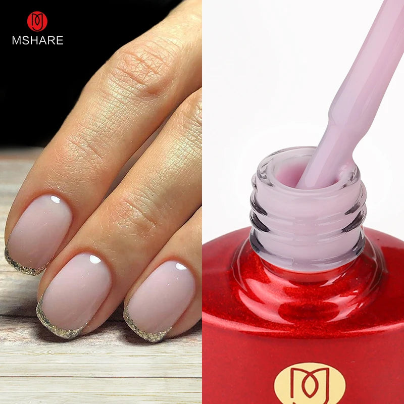Milky Rose Rubber Gel Camouflage Nail Base Coat 10ml UV LED Nail Gel