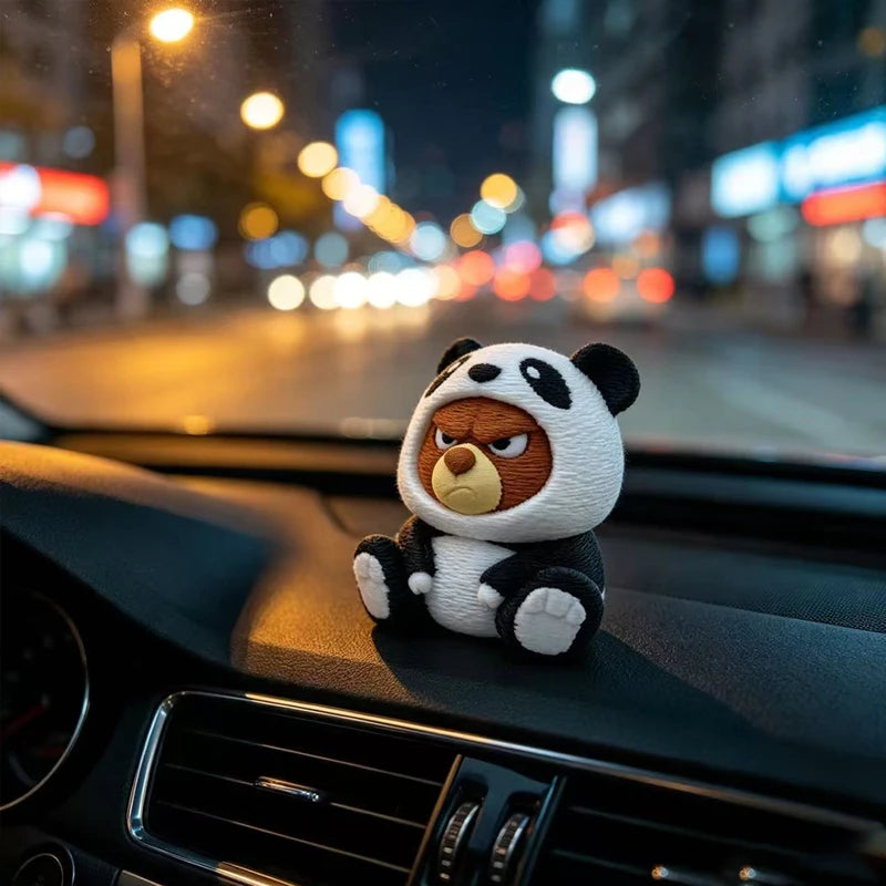 3D Bear Panda Jacket Collectible Figurine Home & Car Decor