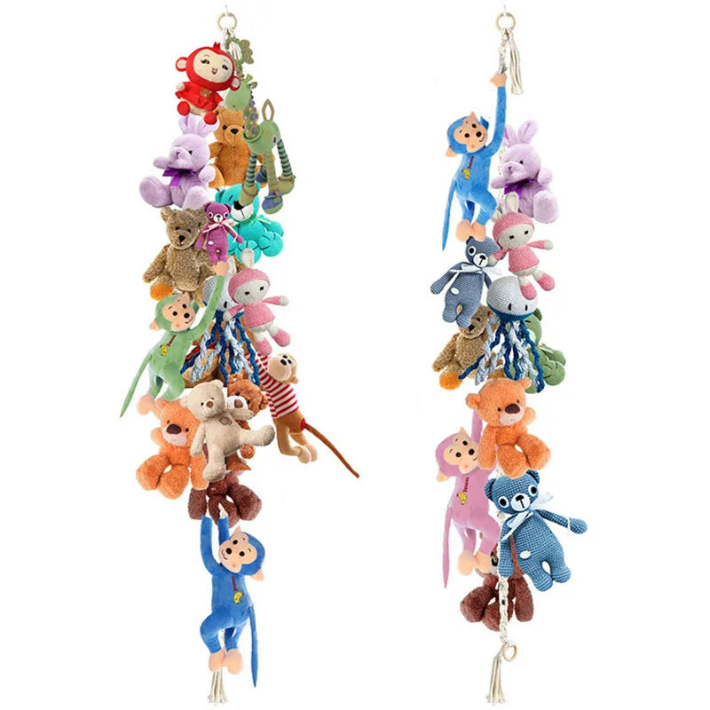 200cm Handmade Woven Hanging Rope with Clips for Photo & Home Decor
