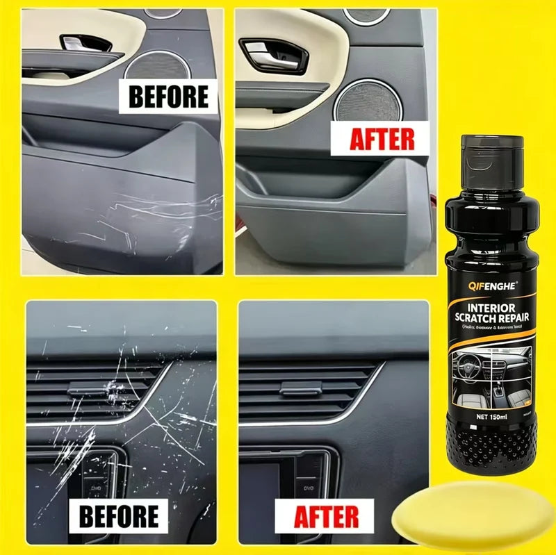 Car Interior Scratch Repair 150ml Plastic Restorer & Wax - Effective Scuff Fix
