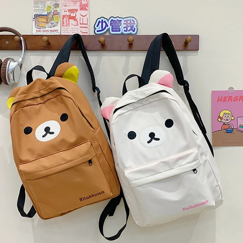 Cute Bear Rilakkuma Large Capacity Anime Cartoon Backpack for Students