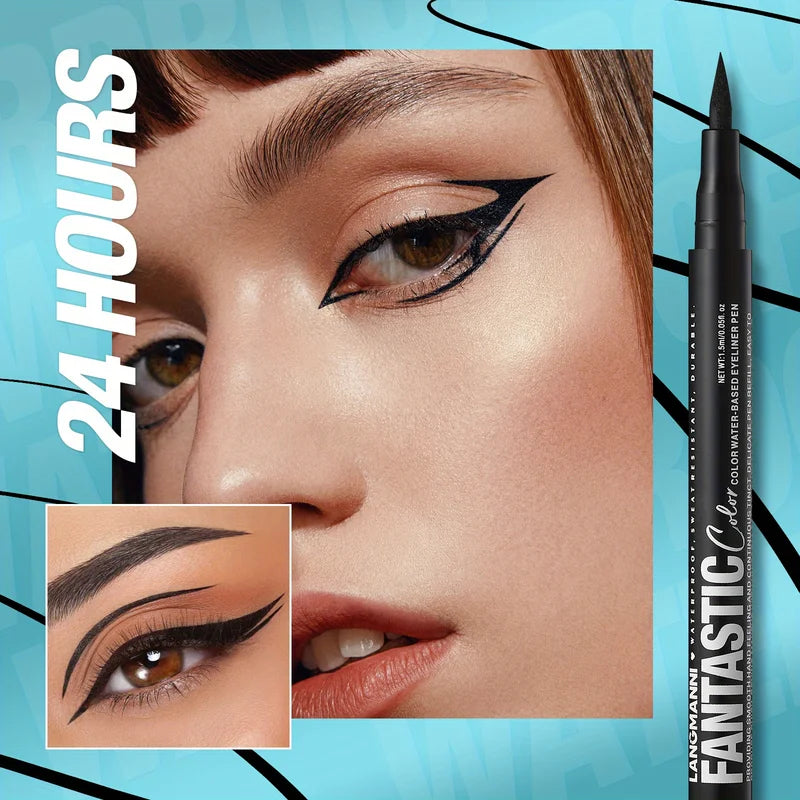 12-Color Waterproof Eyeliner Set - Long-Lasting Quick-Dry Oil-Proof Non-Smudge Makeup