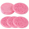 10PCS Natural Wood Pulp Foam Face Wash Puffs - Reusable Cleansing Sponges