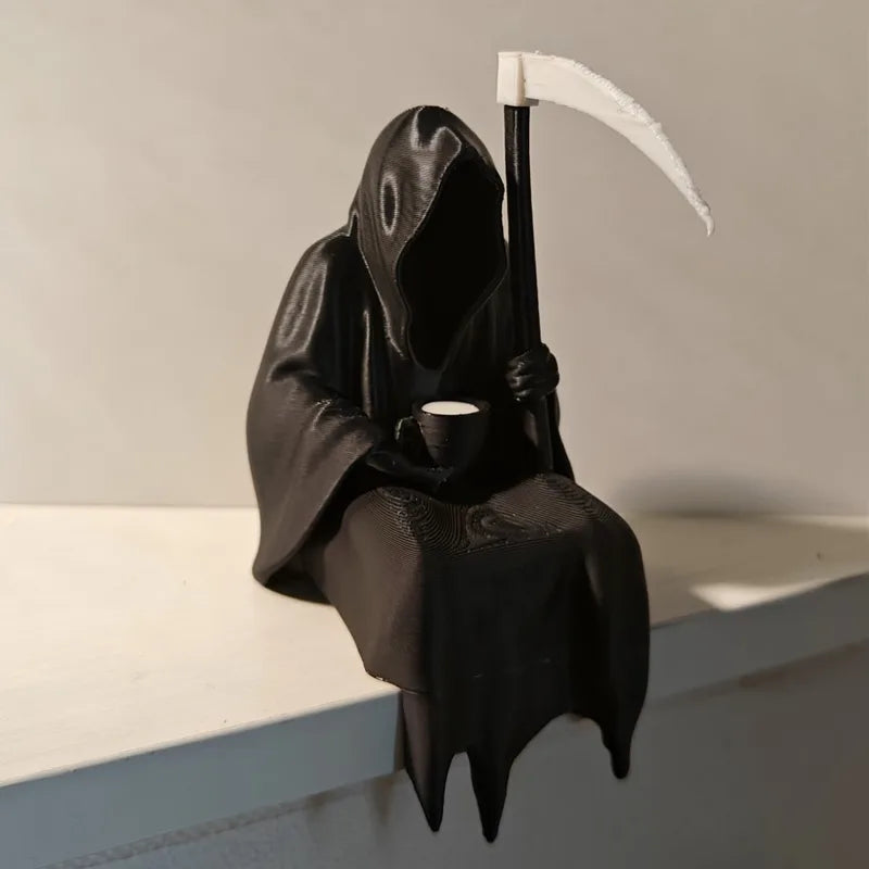 Gothic Death Statue - Dark Knight Halloween Holiday Decor